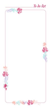 White to do list with bright leaves design 