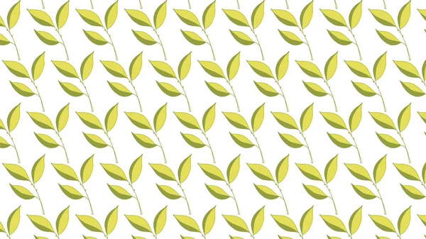 Floral white background with green leaves. Leaf pattern. — Stock Photo, Image