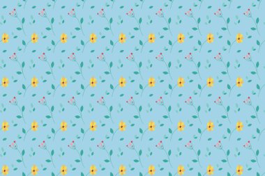 Çiçeksel tekrarlama kalıbı. Yaz çiçekli arka plan