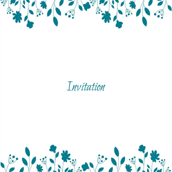 Invitation Florale Mariage Carte Invitation Avec Motif Floral — Photo