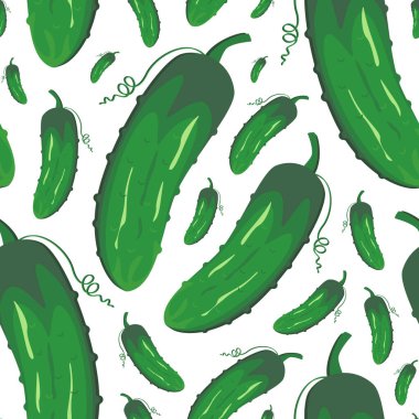 Beyaz salatalık desenli. Parlak yiyecekler kusursuz.