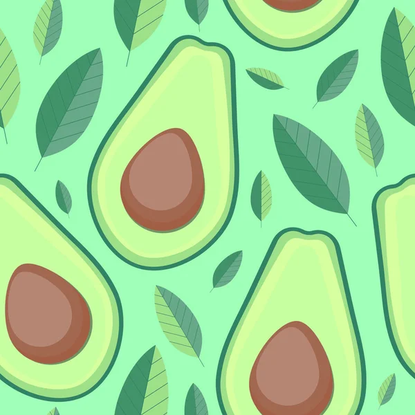 Avokado deseni. Parlak yeşil avokado pürüzsüz desen