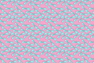 Parlak yay deseni. Neşeli mavi pembe arkaplan