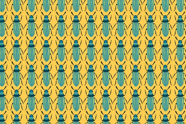 Blauw Insectenpatroon Wit Insecten Achtergrond — Stockfoto