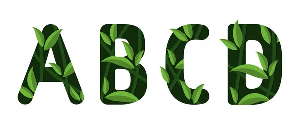 Letters Alphabet Leaf Design — Stock Photo, Image