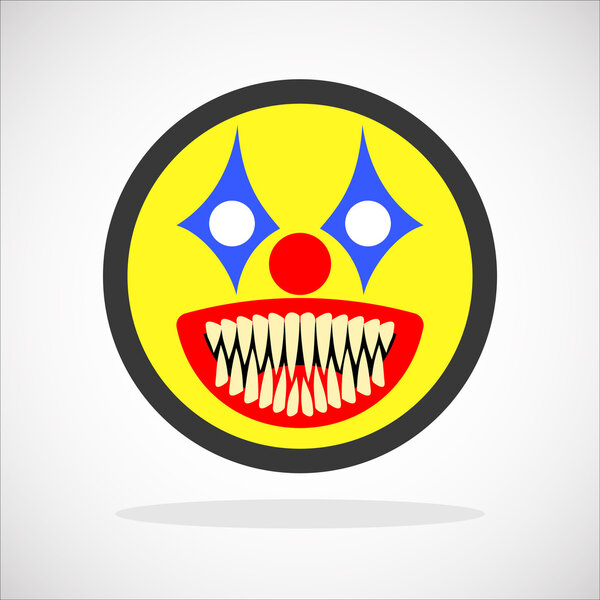 Creepy clown smiley