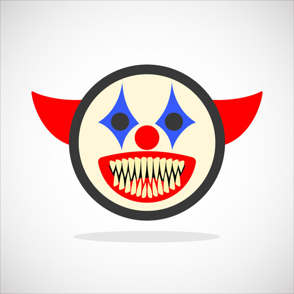 Creepy clown smiley