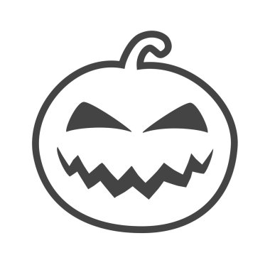 Cadılar Bayramı Balkabağı anahat ince simgesi