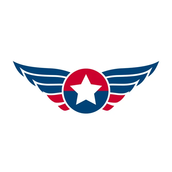 Emblema, crachá ou logótipo da aviação — Vetor de Stock