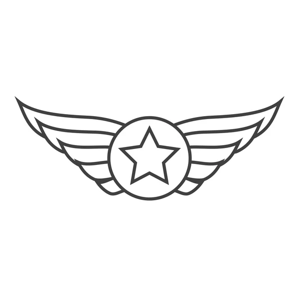 Aviação emblema, emblema ou logotipo — Vetor de Stock