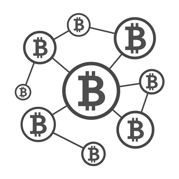Esquema de red Blockchain — Vector de stock