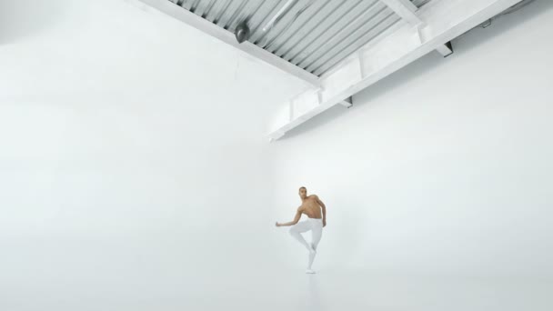 Young modern ballet dancer — Stock Video