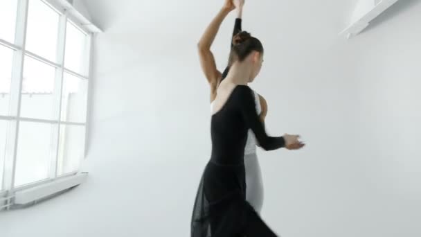 Pair of ballet dancers — Stock Video