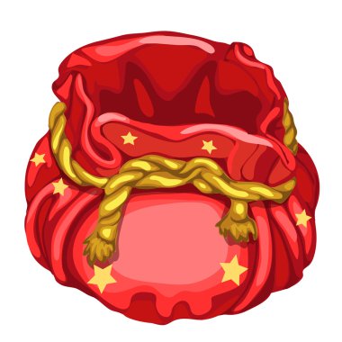 Güzel kırmızı tatil çantası hediye. Vektör