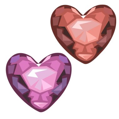 Beyaz bir arka plan üzerinde kırmızı ve pembe değerli kupa