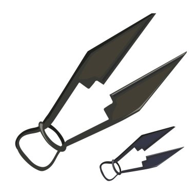 Shears for shearing sheep. Vector isolated clipart
