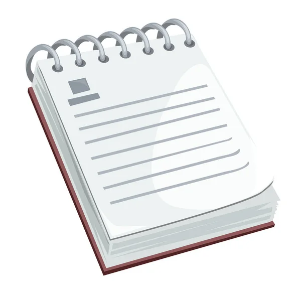 Notepad com espaço em branco. Vetor isolado — Vetor de Stock