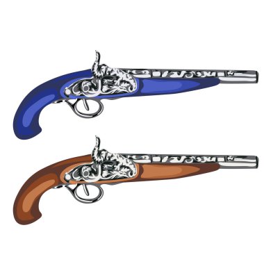 Vintage musket, vector weapons of times past clipart