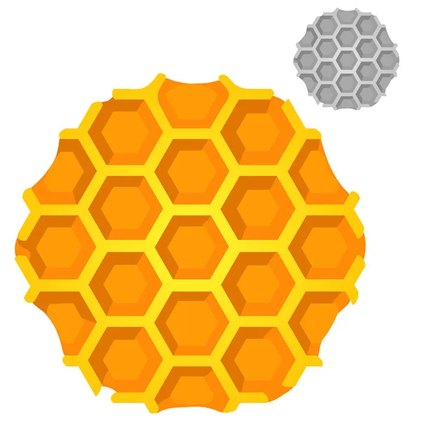 Honeycomb sobre fondo blanco en estilo de dibujos animados — Archivo Imágenes Vectoriales