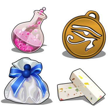Set of items for games or other design needs clipart