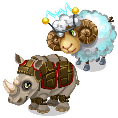Koyun kafa ve Rhino verici zırh ile