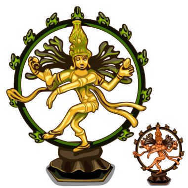 Cali vektör Hindu figürler beyaz arka plan üzerinde
