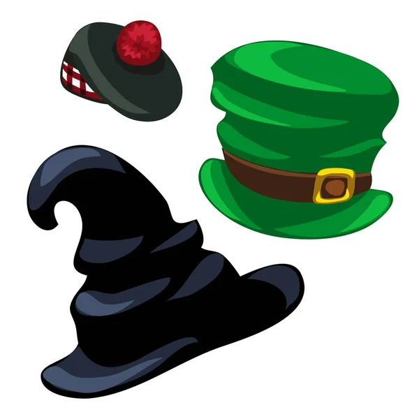 Καπέλο του οδηγού, leprechaun και Σκωτίας καπάκι. Διάνυσμα — Διανυσματικό Αρχείο