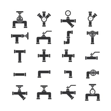 Boru simge vektör ayarla.