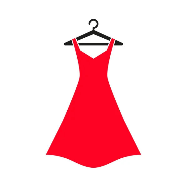 Vestido rojo en percha — Archivo Imágenes Vectoriales