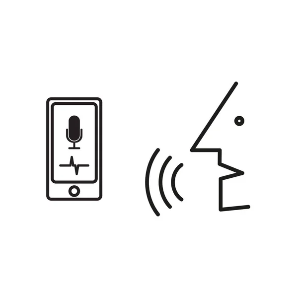 Ses yardım ve konuşan adam ile Smartphone
