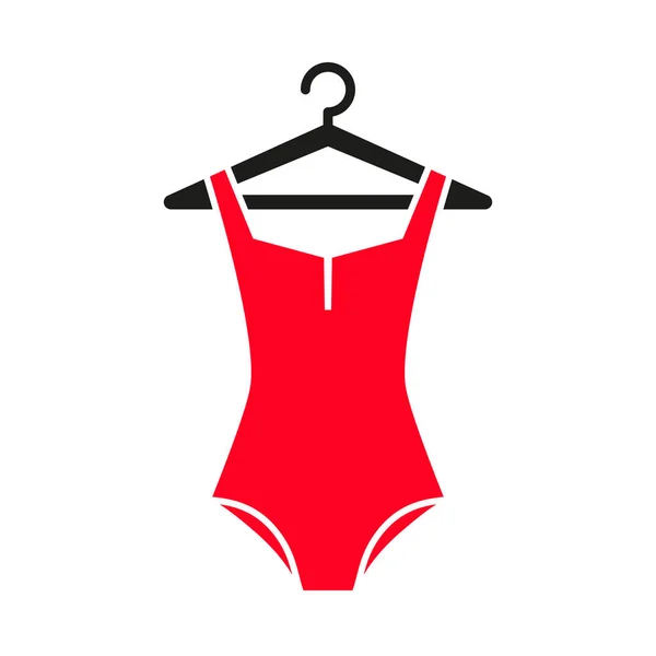 Rode zwembroek pictogram. — Stockvector