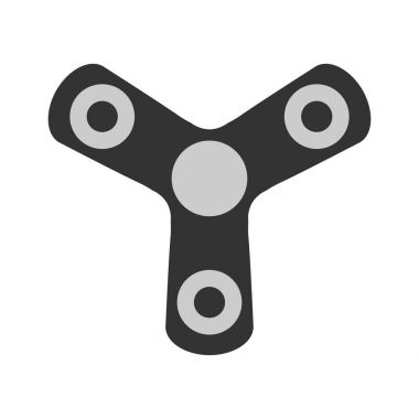 Siyah topluca spinners beyaz, Isolatied vektör çizim üzerinde.