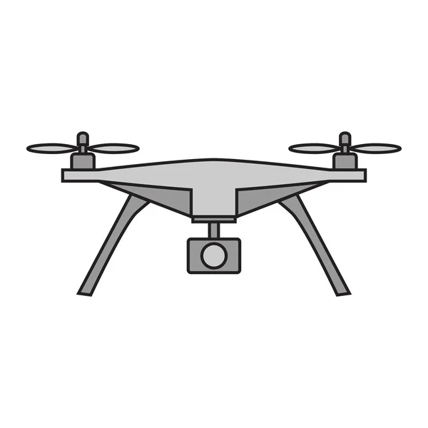 Ikon vektor drone pada latar belakang putih. - Stok Vektor