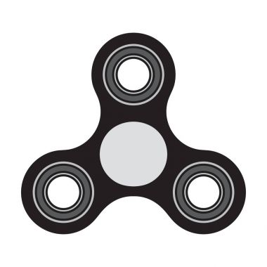 Beyaz arka plan üzerinde vektör illüstrasyon izole spinners kıpır.