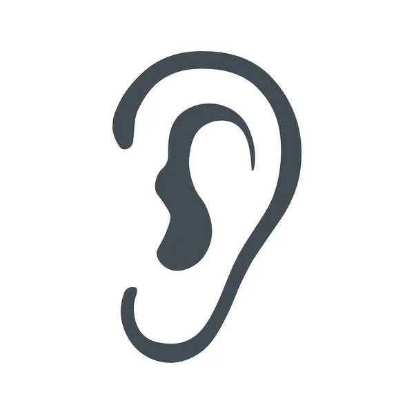 Ascolta simbolo isolato su sfondo bianco — Vettoriale Stock
