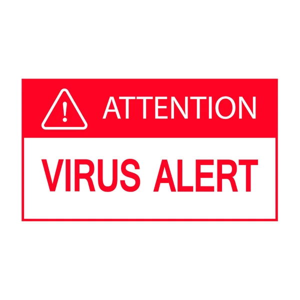 Virus attention symbol isolated on white background, vector illustration. — Stock Vector