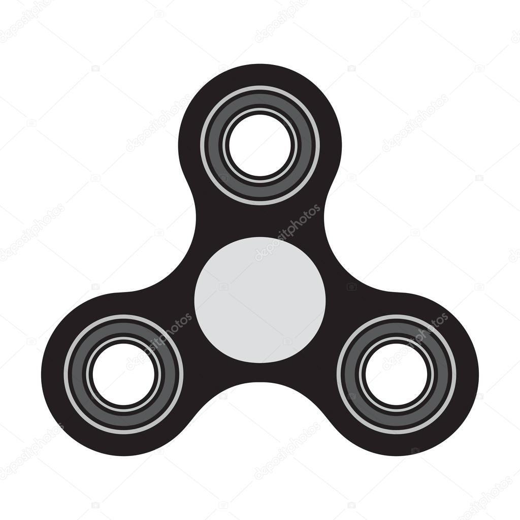 Fidget spinners isolated on white background, vector illustration.