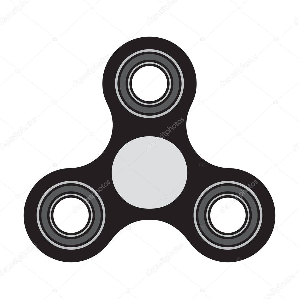 Fidget spinners isolated on white background, vector illustration.