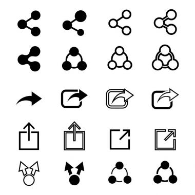 Set of Share icon clipart