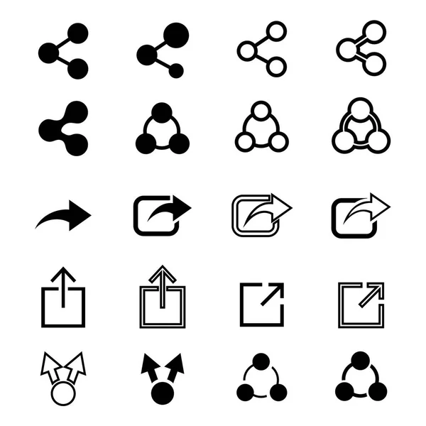 Conjunto de icono Compartir — Archivo Imágenes Vectoriales
