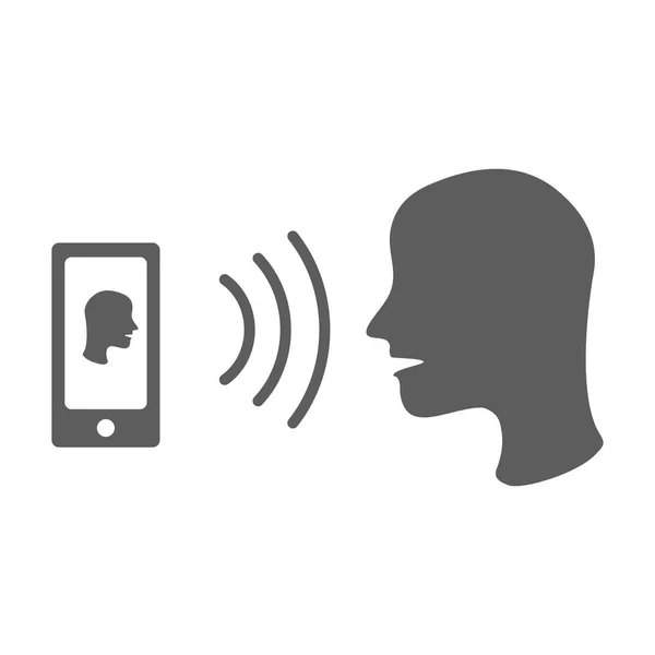 Reconnaissance faciale au téléphone . — Image vectorielle