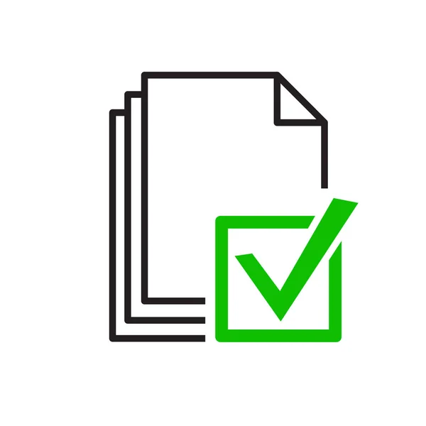 Approvare File Icon. Illustrazione vettoriale — Vettoriale Stock