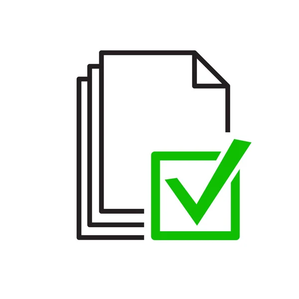 Approve File Icon. Vector illustration — Stock Vector