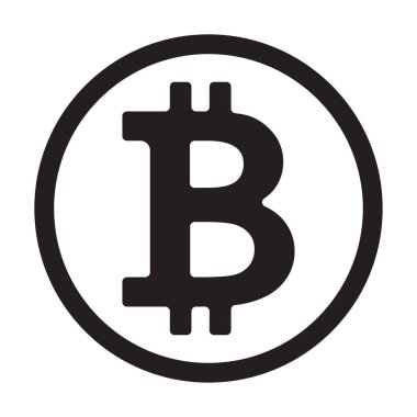 Kripto para birimi simgesi. Vektör çizim.