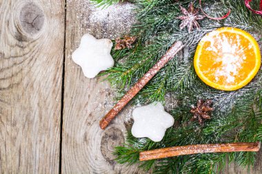 Soyut Noel doğal arka planda gri panoları