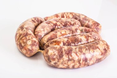 Ham ev yapımı tavuk sosis Studio fotoğraf