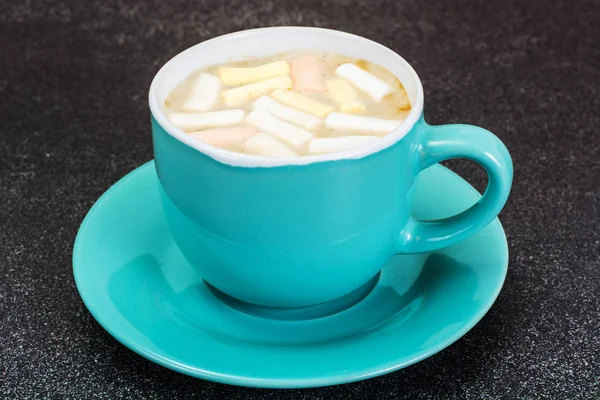 Cacao, koffie met Marshmallows zoete voedsel — Stockfoto