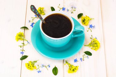 kahve çiçekli