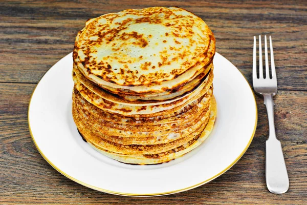 Leckere Pfannkuchen stapeln — Stockfoto