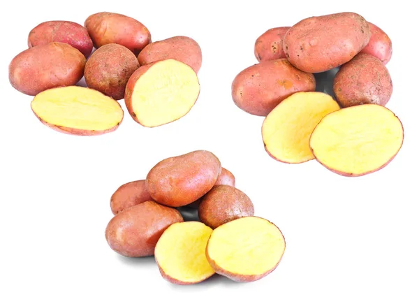 Рожева картопля солодкий набір батата ізольовані на білому тлі — стокове фото